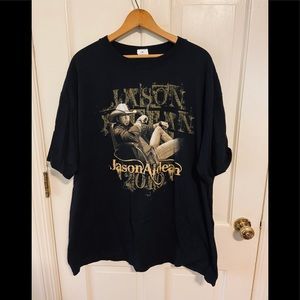 Y2K Jason Aldean 2010 tour country black tshirt 2X